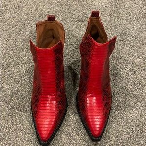 Jeffrey Campbell Red Booties